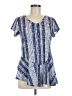 Signature Studio Blue Short Sleeve Blouse Size M - photo 1