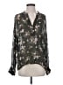 Vince. 100% Silk Floral Gray Long Sleeve Silk Top Size S - photo 1