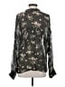 Vince. 100% Silk Floral Gray Long Sleeve Silk Top Size S - photo 2
