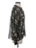 Vince. 100% Silk Floral Gray Long Sleeve Silk Top Size S - photo 4