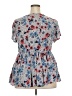 Torrid 100% Rayon Blue Short Sleeve Blouse Size 2X (2) - photo 2