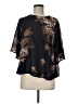 Fun2Fun 100% Polyester Black 3/4 Sleeve Blouse Size M - photo 1