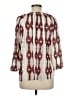 Line & Dot Gray 3/4 Sleeve Blouse Size M - photo 2