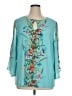 JM Collection Teal 3/4 Sleeve Blouse Size 1X - photo 1
