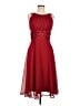 Connected Apparel 100% Polyester Burgundy Cocktail Dress Size 8 - photo 1
