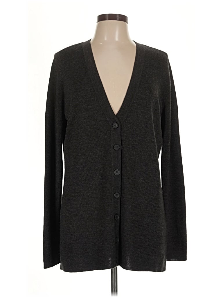 Pre-owned Linea By Louis Dell'olio Cardigan Sweater In Gray
