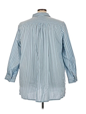 Roaman's 3/4 Sleeve Button-Down Shirt (view 2)