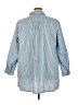Roaman's Stripes Blue 3/4 Sleeve Button-Down Shirt Size 30W - photo 2