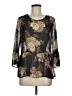 Chenault 100% Polyester Black 3/4 Sleeve Blouse Size M - photo 1