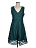 J.Crew 100% Polyester Chevron-herringbone Teal Cocktail Dress Size 8 - photo 1