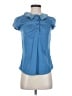 Matty M Blue Short Sleeve Blouse Size XS - photo 1