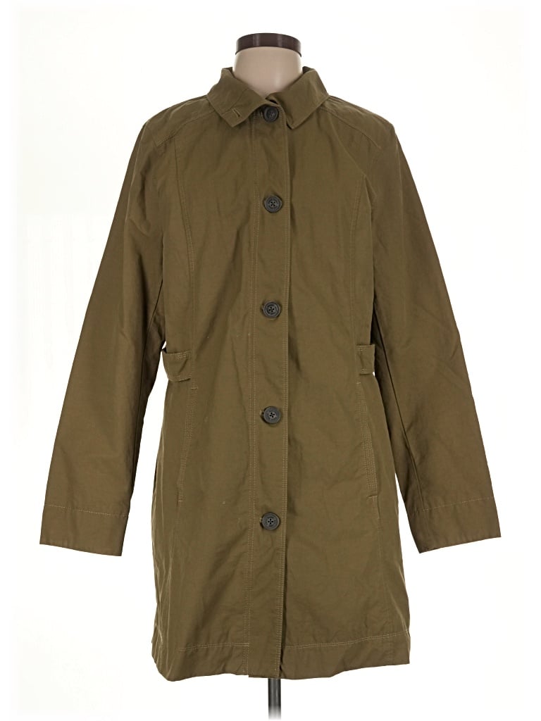 Pre-owned Eddie Bauer Trenchcoat In Green
