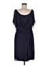 Evan Picone 100% Polyester Solid Blue Cocktail Dress Size 8 - photo 1