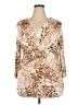 Jaclyn Smith Animal Print Tan Kimono Size 2X - photo 1