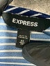 Express Stripes Blue Short Sleeve Henley Size XS - photo 7