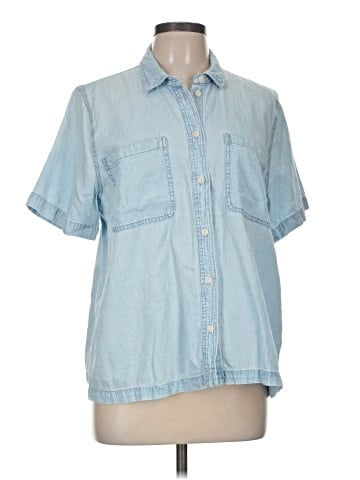 Madewell Denim Camp Shirt in Smithley Wash (view 1)