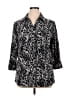 JM Collection Animal Print Black 3/4 Sleeve Blouse Size 1X - photo 1