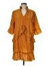 Unbranded 100% Polyester Orange Casual Dress Size M - photo 1