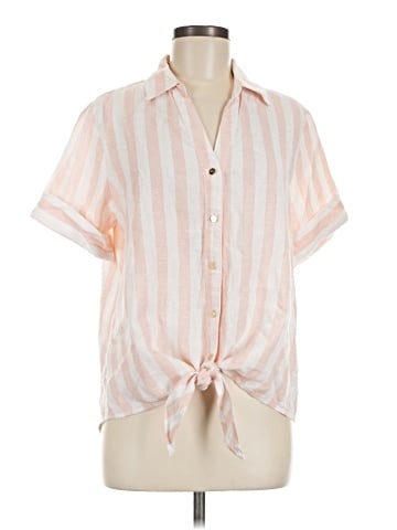 AK Anne Klein Short Sleeve Blouse (view 1)