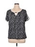 Adrienne Vittadini Black Short Sleeve Blouse Size XL - photo 1