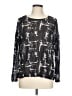 Shana 100% Polyester Black Long Sleeve Blouse Size L - photo 1