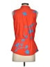 Tory Burch Orange Sleeveless Button-Down Shirt Size 4 - photo 2