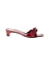 Prada 100% Leather Red Vintage Leather Kitten Heels Size EU 40 - photo 1