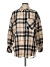 Sanctuary Plaid Tan Long Sleeve Blouse Size L - photo 1