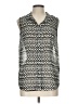 H&M 100% Polyester Silver Sleeveless Blouse Size 10 - photo 1