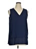 MICHAEL Michael Kors 100% Polyester Blue Sleeveless Blouse Size XL - photo 1