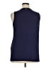 MICHAEL Michael Kors 100% Polyester Blue Sleeveless Blouse Size XL - photo 2