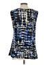 Carole Little Blue Sleeveless Blouse Size L - photo 2