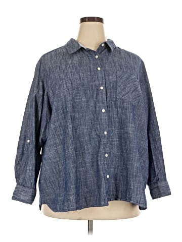 Tommy Hilfiger 3/4 Sleeve Button-Down Shirt (view 1)