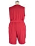 NY Collection Solid Red Romper Size 3X - photo 2