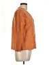 Halston 100% Leather Orange Blazer Size 10 - photo 4