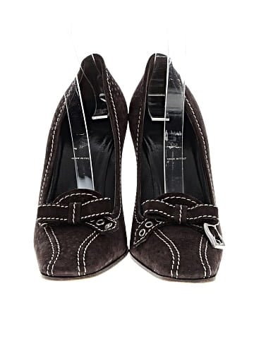Prada Vintage Suede Bow Accent Heels (view 2)