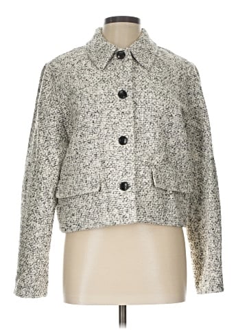 Madewell Button-Front Jacket in Tweed (view 1)