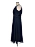 Connected Apparel 100% Polyester Solid Blue Cocktail Dress Size 12 - photo 5