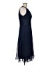Connected Apparel 100% Polyester Solid Blue Cocktail Dress Size 12 - photo 4