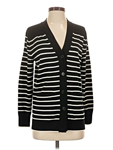 Madewell Merino Wool Boyfriend Cardigan in Stripe (view 1)