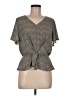 Sienna Sky Gray Short Sleeve Blouse Size M - photo 2