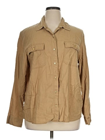 American Eagle Outfitters Long Sleeve Button-Down Shirt (view 1)