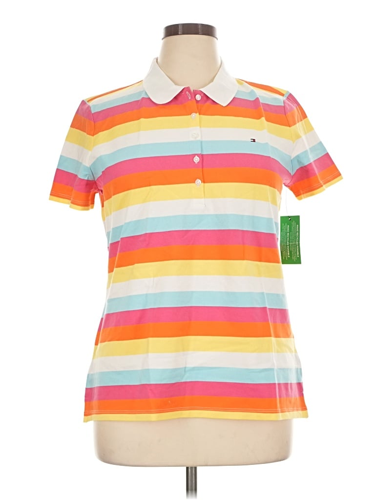 Tommy Hilfiger Short Sleeve Polo Shirt In Pink