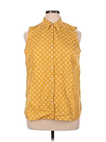 Lands' End Sleeveless Button-Down Shirt (view 1)