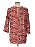 Buttons 100% Polyester Pink 3/4 Sleeve Blouse Size L - photo 2