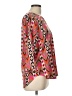 Buttons 100% Polyester Pink 3/4 Sleeve Blouse Size L - photo 4