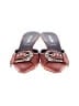 Prada 100% Leather Red Brown Vintage Leather Kitten Heels Size EU 37 1/2 - photo 2