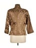 Connie Roberson Metallic Brown 3/4 Sleeve Button-Down Shirt Size M - photo 2