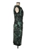 Connected Apparel Print Teal Cocktail Dress Size 8 - photo 4