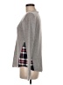 Aqua 100% Cashmere Plaid Gray Cashmere Pullover Sweater Size M - photo 5